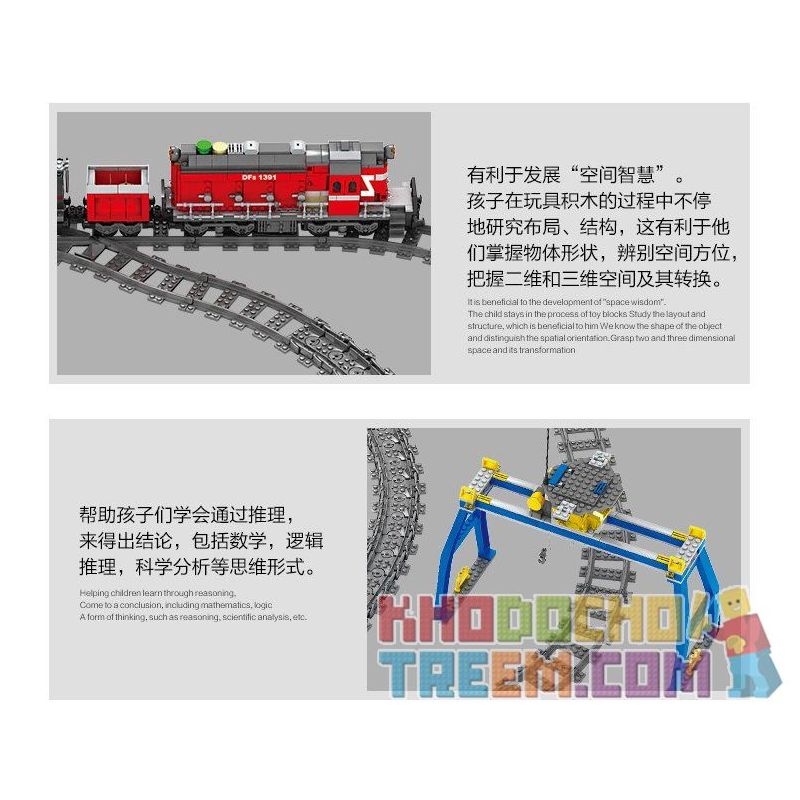 Kazi KY98219 98219 non  TÀU HỎA CÓ RAY VỚI ĐỘNG CƠ PIN bộ đồ chơi xếp lắp ráp ghép mô hình Trains RAIL TRAIN DF5 1002 khối Kazi KY98219 98219 non  TÀU HỎA CÓ RAY VỚI ĐỘNG CƠ PIN bộ đồ chơi xếp lắp ráp ghép mô hình Trains RAIL TRAIN DF5 1002 khối