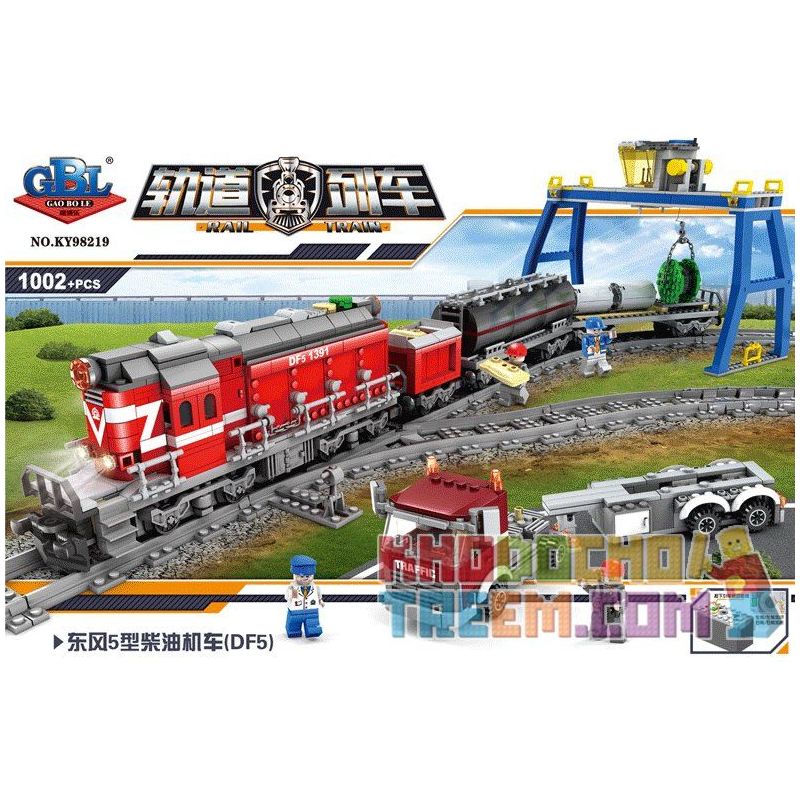 Kazi KY98219 98219 non  TÀU HỎA CÓ RAY VỚI ĐỘNG CƠ PIN bộ đồ chơi xếp lắp ráp ghép mô hình Trains RAIL TRAIN DF5 1002 khối Kazi KY98219 98219 non  TÀU HỎA CÓ RAY VỚI ĐỘNG CƠ PIN bộ đồ chơi xếp lắp ráp ghép mô hình Trains RAIL TRAIN DF5 1002 khối