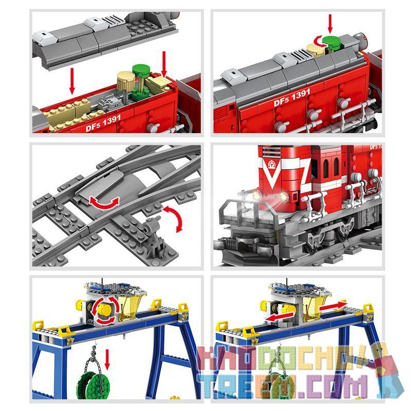 Kazi KY98219 98219 non  TÀU HỎA CÓ RAY VỚI ĐỘNG CƠ PIN bộ đồ chơi xếp lắp ráp ghép mô hình Trains RAIL TRAIN DF5 1002 khối Kazi KY98219 98219 non  TÀU HỎA CÓ RAY VỚI ĐỘNG CƠ PIN bộ đồ chơi xếp lắp ráp ghép mô hình Trains RAIL TRAIN DF5 1002 khối
