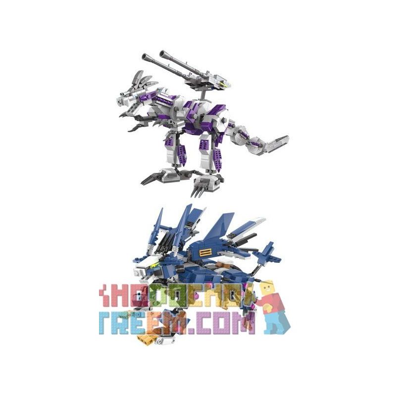 Kazi KY98112-1 98112-1 KY98112-2 98112-2 KY98112 98112 non  2 QUÁI THÚ MÁY bộ đồ chơi xếp lắp ráp ghép mô hình Transformers Robot Đại Chiến Người Máy Biến Hình 1165 khối