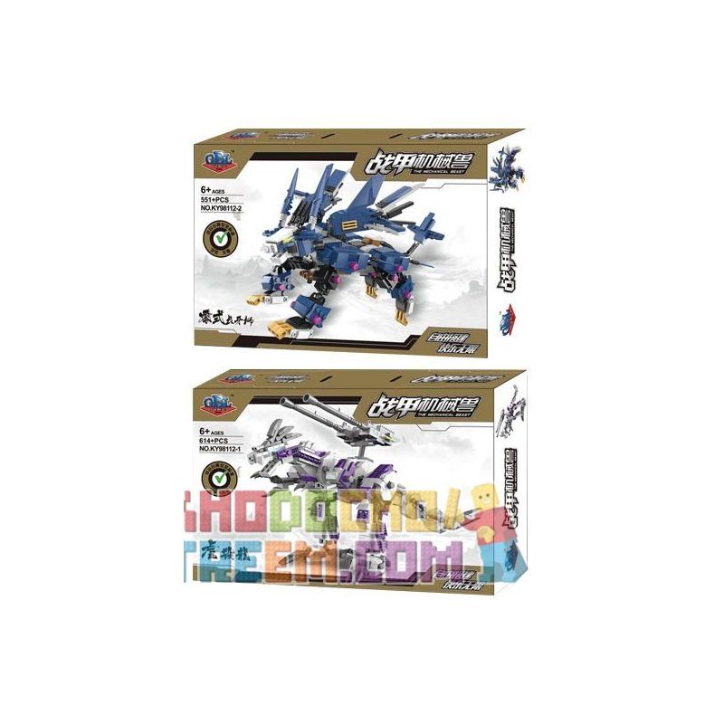 Kazi KY98112-1 98112-1 KY98112-2 98112-2 KY98112 98112 non  2 QUÁI THÚ MÁY bộ đồ chơi xếp lắp ráp ghép mô hình Transformers Robot Đại Chiến Người Máy Biến Hình 1165 khối
