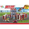 QIZHILE 21008 non  TRUNG TÂM CỨU HỎA bộ đồ chơi xếp lắp ráp ghép mô hình Fire Rescure 1189 khối