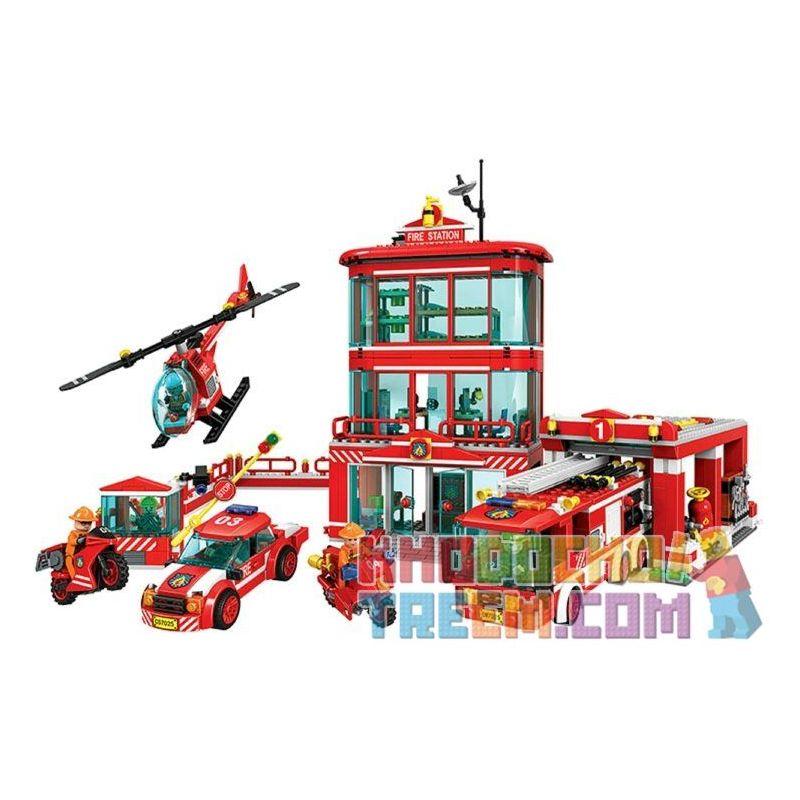 Winner 7025 non Lego LỰC LƯỢNG CỨU HỎA bộ đồ chơi xếp lắp ráp ghép mô hình Fire Rescure FIRE BRIGADE 969 khối