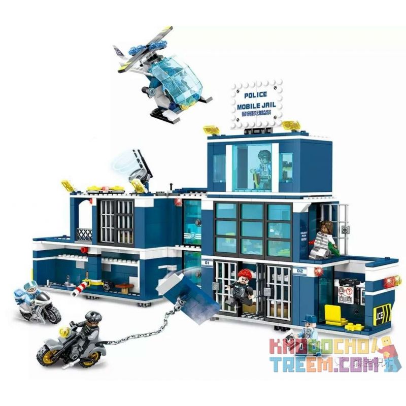 SEMBO SD9816 9816 Xếp hình kiểu Lego CITY Police Mobile Jail Nhà Tù Di Động 960 khối SEMBO SD9816 9816 Xếp hình kiểu Lego CITY Police Mobile Jail Nhà Tù Di Động 960 khối