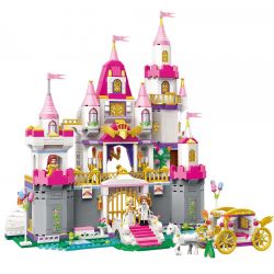 Enlighten 2612 Qman 2612 Xếp hình kiểu Lego PRINECESS LEAH Prinecess Leah Angel Castle Celebration Princess Lay Lâu Đài Của Công Chúa Leah Và Hoàng Tử 938 khối