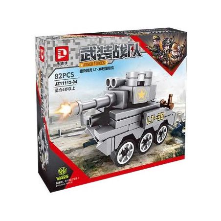 LE DI PIN 11112 Xếp hình kiểu  MILITARY ARMY 4 In 1 World War II Tank 4 Trong 1 Xe Tăng Thế Chiến Thứ 2 654 khối