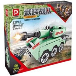 LE DI PIN 11112 Xếp hình kiểu  MILITARY ARMY 4 In 1 World War II Tank 4 Trong 1 Xe Tăng Thế Chiến Thứ 2 654 khối