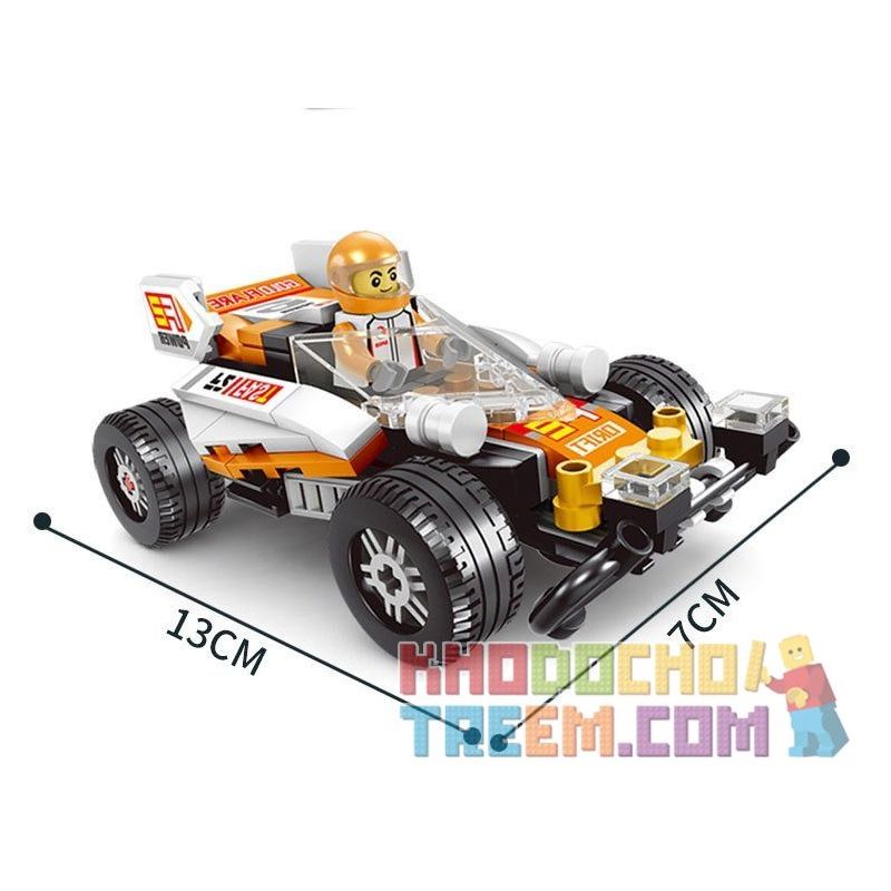 LE DI PIN 15111 Xếp hình kiểu  SPEED CHAMPIONS 4 Racing Cars 4 Xe đua 464 khối