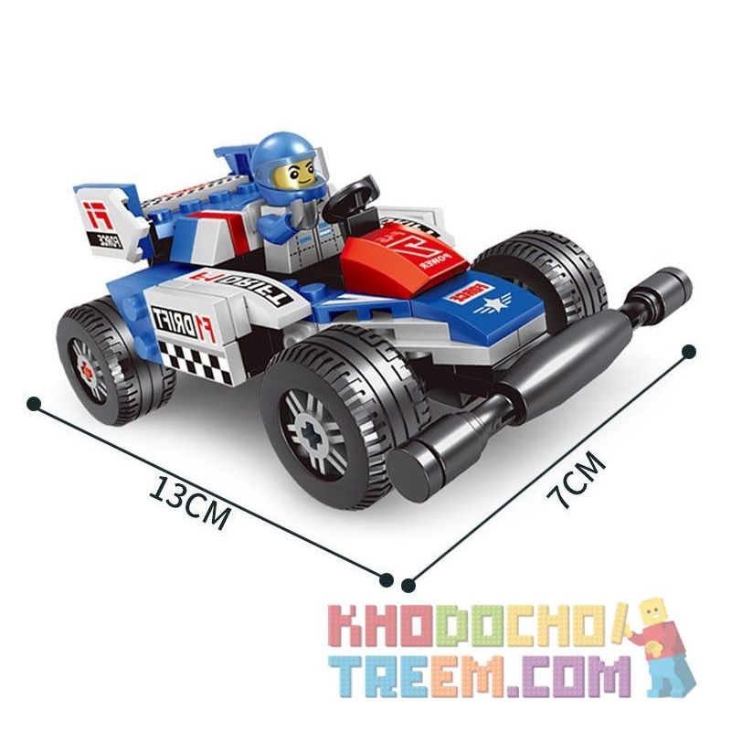 LE DI PIN 15111 Xếp hình kiểu  SPEED CHAMPIONS 4 Racing Cars 4 Xe đua 464 khối