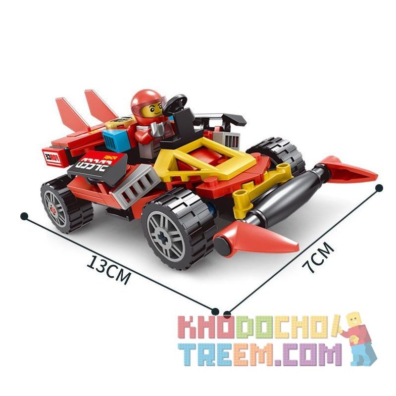 LE DI PIN 15111 Xếp hình kiểu  SPEED CHAMPIONS 4 Racing Cars 4 Xe đua 464 khối
