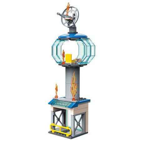 Enlighten 2809 Qman 2809 non  CHỮA CHÁY NGỌN THÁP bộ đồ chơi xếp lắp ráp ghép mô hình Fire Rescure FIRE RESCUE Cứu Hỏa 647 khối