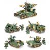Kazi KY84056 84056 non  4 THIẾT BỊ KẾT HỢP THÀNH XE TĂNG bộ đồ chơi xếp lắp ráp ghép mô hình Field Army FIELD ARMY AH-64 Chiến Trường 643 khối