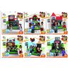 QIZHILE 60004 Xếp hình kiểu  MINI MODULAR Shop, Hotel, Zoo_Happy KTV, Library, Barber Shop, Model Karaoke, Thư Viện, Tiệm Cắt Tóc, Cửa Hàng, Khách Sạn 893 khối