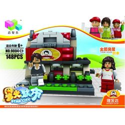 QIZHILE 60004 Xếp hình kiểu  MINI MODULAR Shop, Hotel, Zoo_Happy KTV, Library, Barber Shop, Model Karaoke, Thư Viện, Tiệm Cắt Tóc, Cửa Hàng, Khách Sạn 893 khối