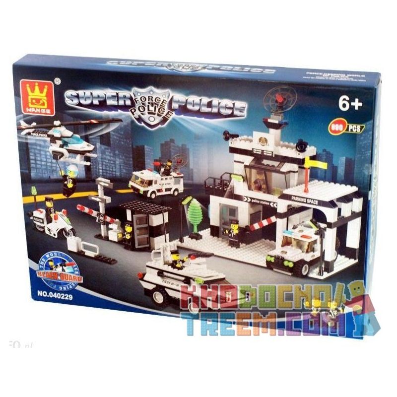WANGE 40229 Xếp hình kiểu  CITY Police Station Sở Cảnh Sát 880 khối