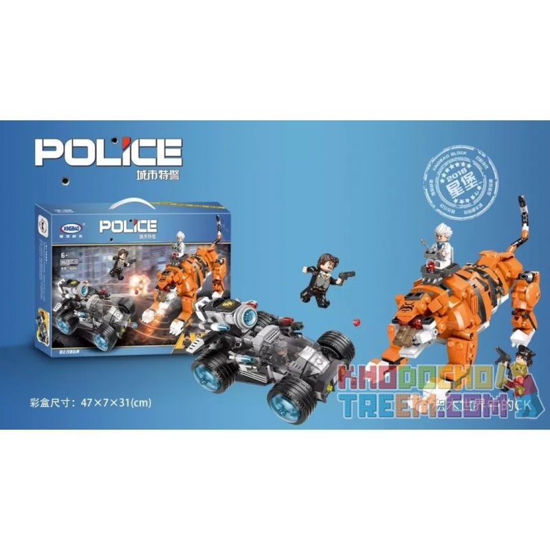 XINGBAO XB-10005 10005 XB10005 non  CẢNH SÁT THÀNH PHỐ NGĂN NGỪA SỰ BIẾN ĐỔI CỦA HỔ bộ đồ chơi xếp lắp ráp ghép mô hình Police 850 khối