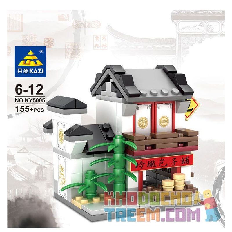 Kazi KY5005 5005 non  KHU PHỐ THƯƠNG MẠI ZHONG HUA bộ đồ chơi xếp lắp ráp ghép mô hình Mini Modular ZHONG HUA STREET COMMERCIAL Đường Phố Thu Nhỏ 617 khối