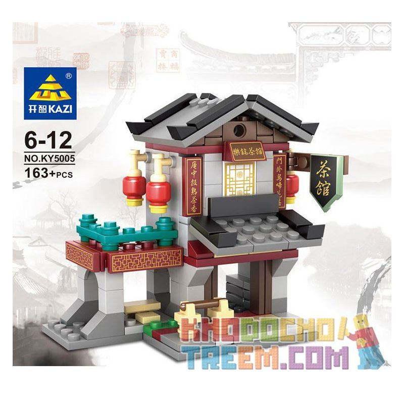 Kazi KY5005 5005 non  KHU PHỐ THƯƠNG MẠI ZHONG HUA bộ đồ chơi xếp lắp ráp ghép mô hình Mini Modular ZHONG HUA STREET COMMERCIAL Đường Phố Thu Nhỏ 617 khối