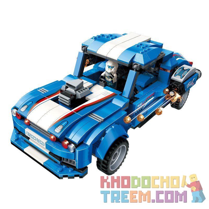 Enlighten 3303 Qman 3303 non  NGƯỜI MÁY CẢNH SÁT BIẾN HÌNH THÀNH Ô TÔ STORM bộ đồ chơi xếp lắp ráp ghép mô hình Transformers BLAST RANGER STORM Robot Đại Chiến Người Máy Biến Hình 823 khối