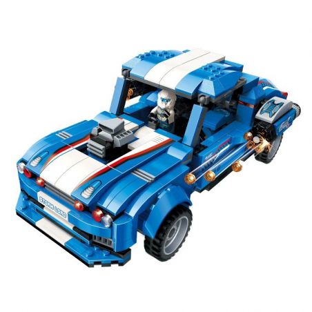 Enlighten 3303 Qman 3303 non  NGƯỜI MÁY CẢNH SÁT BIẾN HÌNH THÀNH Ô TÔ STORM bộ đồ chơi xếp lắp ráp ghép mô hình Transformers BLAST RANGER STORM Robot Đại Chiến Người Máy Biến Hình 823 khối
