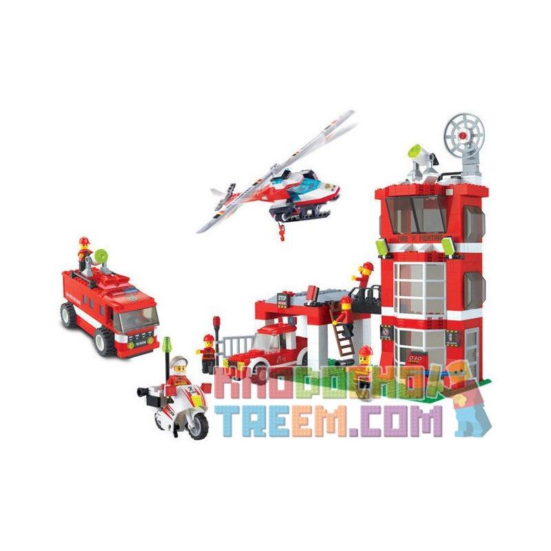 WANGE 34021 Xếp hình kiểu  CITY Firefighters On Duty Lính Cứu Hỏa Làm Nhiệm Vụ 638 khối