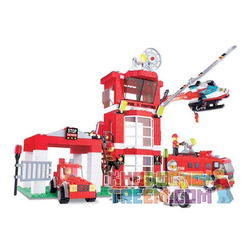 WANGE 34021 Xếp hình kiểu Lego CITY Firefighters On Duty Lính Cứu Hỏa Làm Nhiệm Vụ 638 khối