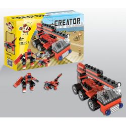 QIZHILE 3001 Xếp hình kiểu  CREATOR 3 IN 1 Construction Vehicle 5 In 1 Bộ Xe Xây Dựng Máy ủi, Máy Xúc, Xe Tải, Cần Cẩu, Xe Trộn Be· 634 khối
