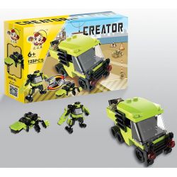 QIZHILE 3001 Xếp hình kiểu  CREATOR 3 IN 1 Construction Vehicle 5 In 1 Bộ Xe Xây Dựng Máy ủi, Máy Xúc, Xe Tải, Cần Cẩu, Xe Trộn Be· 634 khối