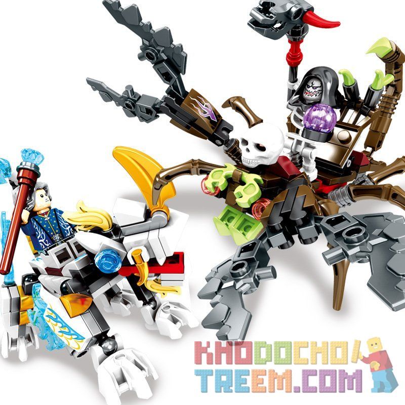 SEMBO SD3200 3200 Xếp hình kiểu  CHRONICLES OF THE GHOSTLY TRIBE Knights And Skeleton Lord War Cuộc Chiến Của Các Kỵ Binh Và Bộ Xương Quỷ 828 khối