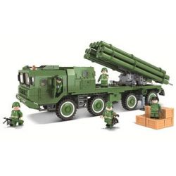 Winner 8012 Xếp hình kiểu Lego TANK BATTLE TankBattle Land War 03 Style Rocket Xe Pháo Tự Hành 613 khối