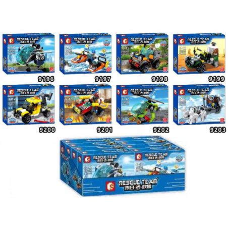SEMBO SD9196 9196 SD9197 9197 SD9198 9198 SD9199 9199 SD9200 9200 SD9201 9201 SD9202 9202 SD9203 9203 Xếp hình kiểu  CITY City's Heroes Đội Giải Cứu Của Thành Phố gồm 8 hộp nhỏ 633 khối