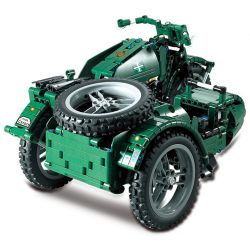 DOUBLEE CADA C51021 51021 non  XE GẮN MÁY QUÂN SỰ THẾ CHIẾN THỨ HAI bộ đồ chơi xếp lắp ráp ghép mô hình  WORLD WAR II MILITARY MOTORCYCLE Kỹ Thuật Công Nghệ Cao Mô Hình Phương Tiện 629 khối