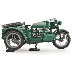 DOUBLEE CADA C51021 51021 non  XE GẮN MÁY QUÂN SỰ THẾ CHIẾN THỨ HAI bộ đồ chơi xếp lắp ráp ghép mô hình  WORLD WAR II MILITARY MOTORCYCLE Kỹ Thuật Công Nghệ Cao Mô Hình Phương Tiện 629 khối