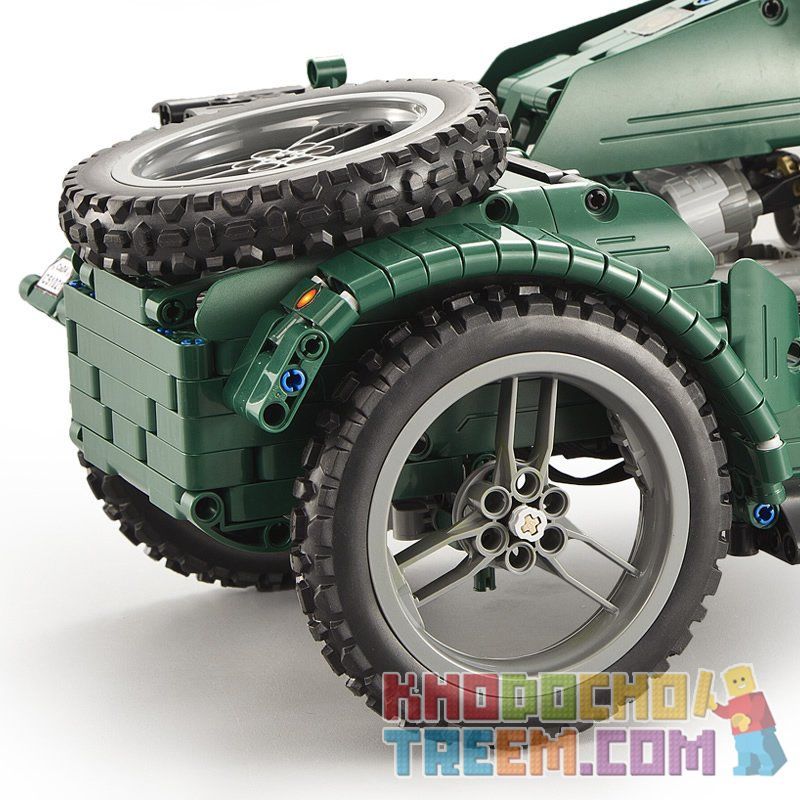 DOUBLEE CADA C51021 51021 non  XE GẮN MÁY QUÂN SỰ THẾ CHIẾN THỨ HAI bộ đồ chơi xếp lắp ráp ghép mô hình  WORLD WAR II MILITARY MOTORCYCLE Kỹ Thuật Công Nghệ Cao Mô Hình Phương Tiện 629 khối