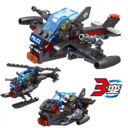 LE DI PIN 27004 Xếp hình kiểu  SWAT SPECIAL FORCE 4 In 1 SWAT Vehicles Các Phương Tiện Của Đội Cảnh Sát đặc Nhiệm SWAT 4 Trong 1 752 khối