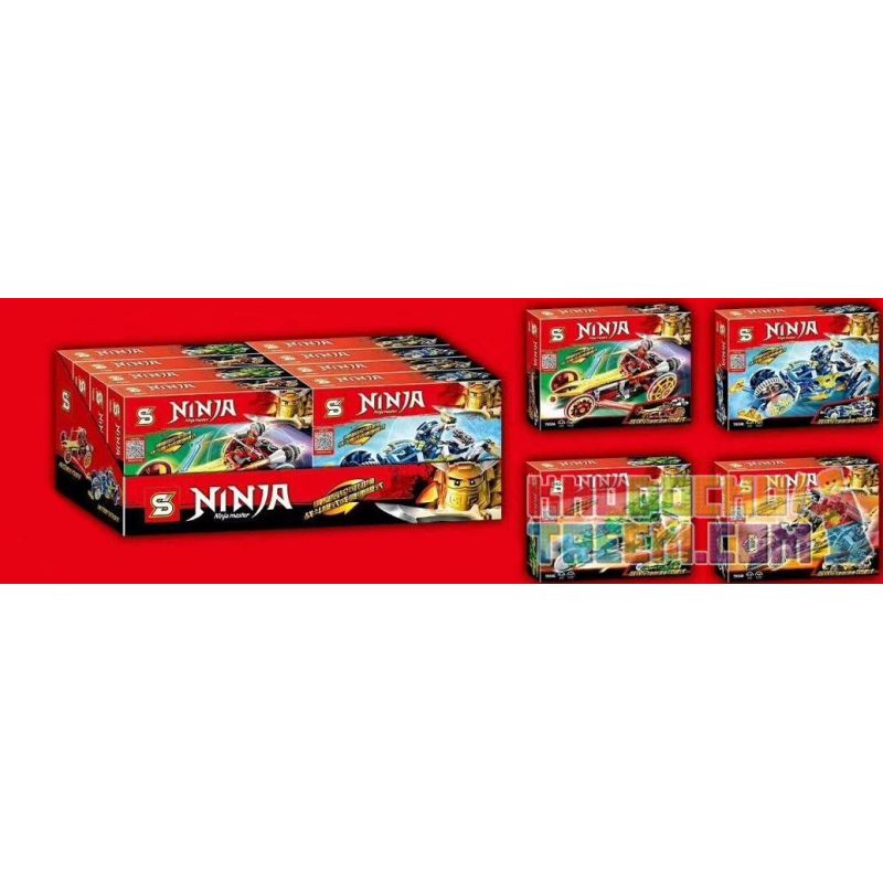 SHENG YUAN SY SY7033 7033 7033A 7033B 7033C 7033D non Lego 4 SIÊU CHIẾN XA CỦA NINJA bộ đồ chơi xếp lắp ráp ghép mô hình The Lego Ninjago Movie NINJA NINJA MASTER Ninja Lốc Xoáy 581 khối