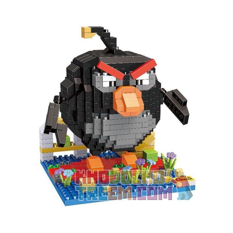 PanlosBrick G835-4 835-4 Panlos Brick G835-4 835-4 Xếp hình kiểu  THE ANGRY BIRDS MOVIE Chim điên Màu đen 580 khối