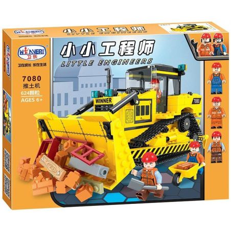 Winner 7080 non  MÁY ỦI bộ đồ chơi xếp lắp ráp ghép mô hình City LITTLE ENGINEERS Thành Phố 624 khối