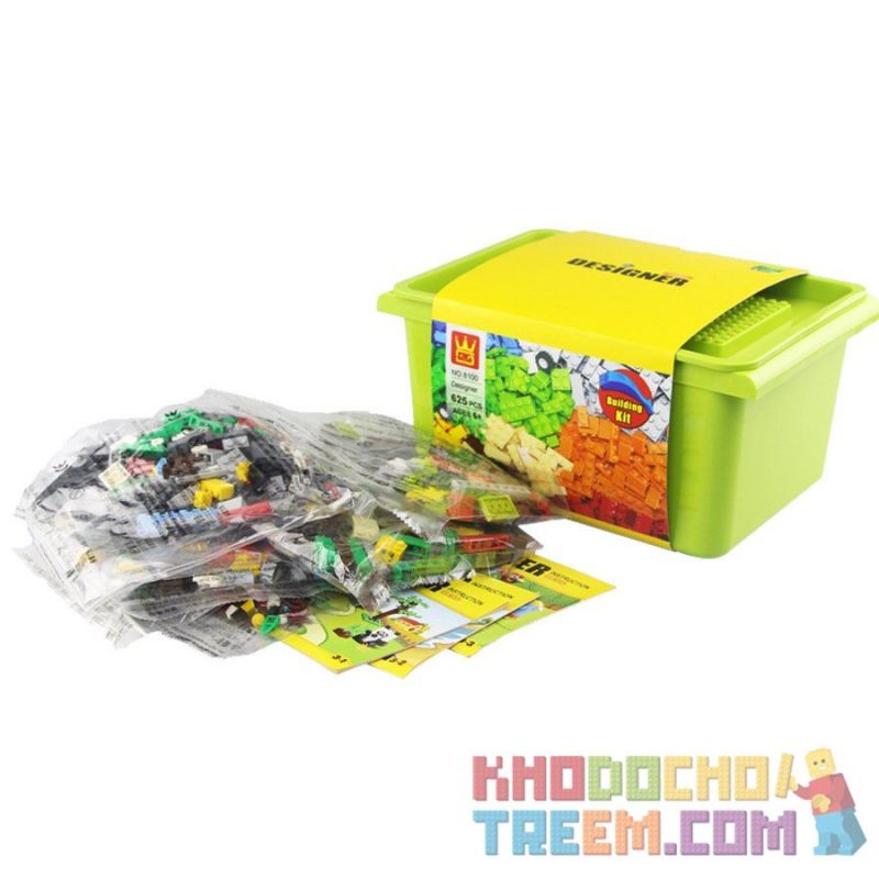 WANGE DR.LUCK 8100 non  SÁNG TẠO THẾ GIỚI CỦA BÉ bộ đồ chơi xếp lắp ráp ghép mô hình Dacta DESIGNER Học Tập 625 khối