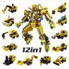 PanlosBrick 633008 Panlos Brick 633008 non  12 PHƯƠNG TIỆN KẾT HỢP THÀNH ROBOT MECHA bộ đồ chơi xếp lắp ráp ghép mô hình City CITY PROJECT MECHA Thành Phố 573 khối