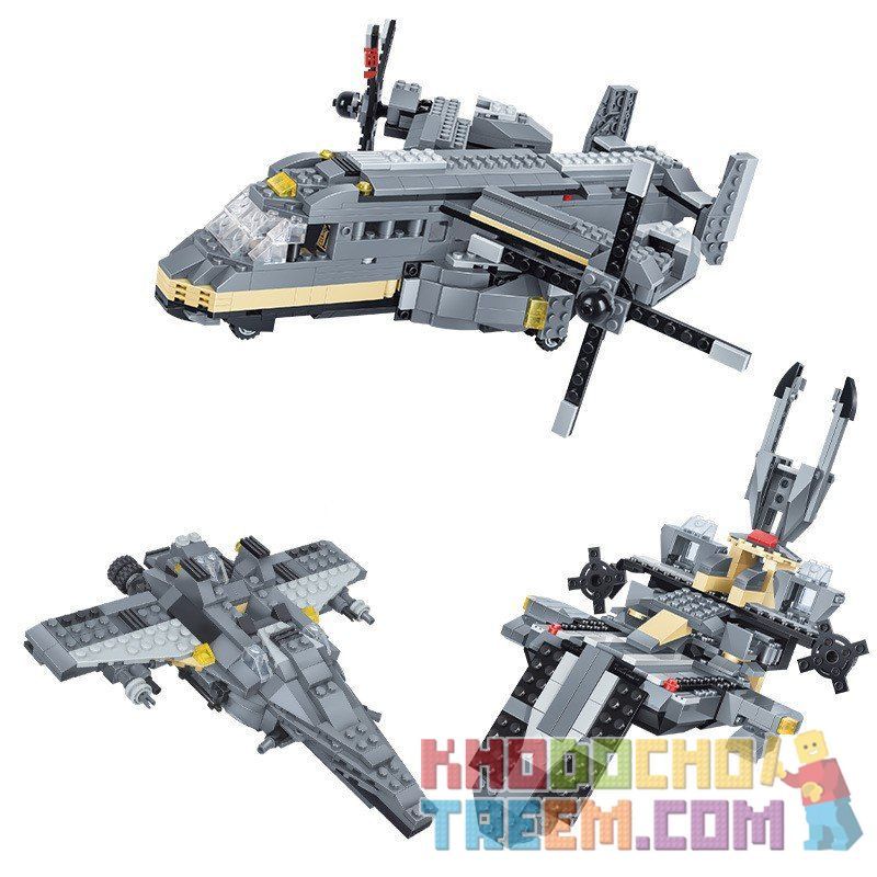 JIE STAR 29027 Xếp hình kiểu Lego MILITARY ARMY Osprey Munitions Transporter Trực Thăng Vận Tải 631 khối