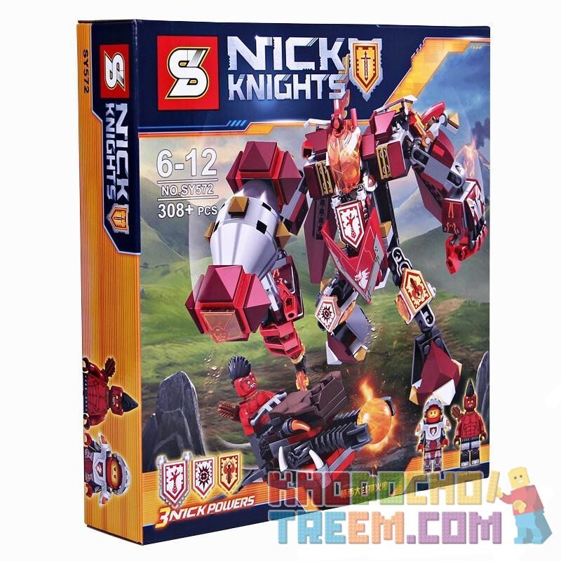 SHENG YUAN SY SY572 non Lego ROBOT CHIẾN ĐẤU NICK bộ đồ chơi xếp lắp ráp ghép mô hình Nexo Knights NICK KNIGHTS Hiệp Sỹ Nexo 572 khối