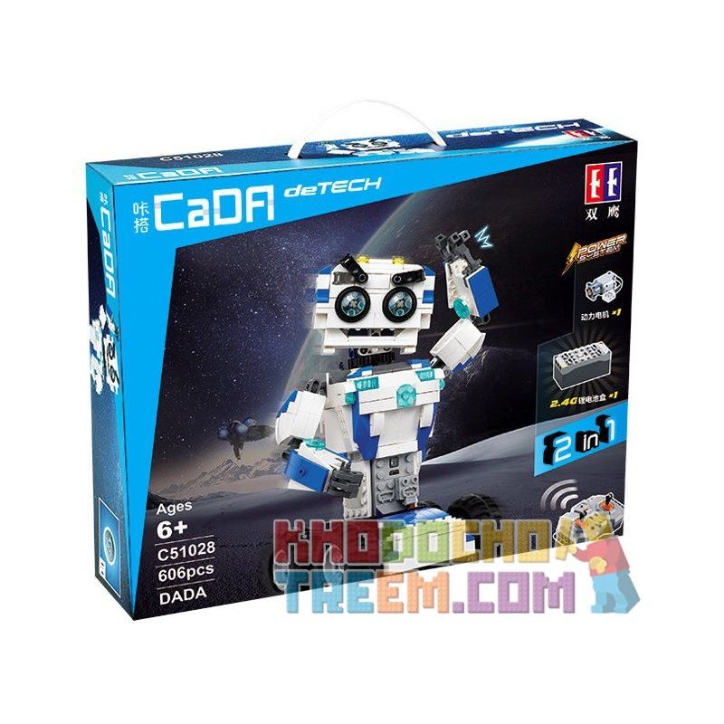 DOUBLEE CADA C51028 51028 non  ROBOT MÁY KHOAN bộ đồ chơi xếp lắp ráp ghép mô hình  DADA Kỹ Thuật Công Nghệ Cao Mô Hình Phương Tiện 606 khối