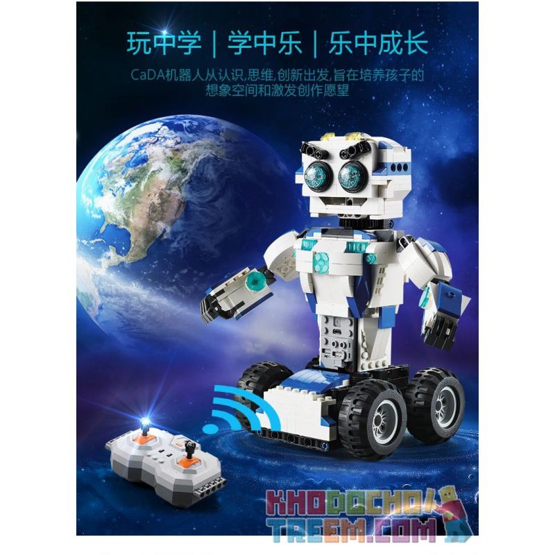 DOUBLEE CADA C51028 51028 non  ROBOT MÁY KHOAN bộ đồ chơi xếp lắp ráp ghép mô hình  DADA Kỹ Thuật Công Nghệ Cao Mô Hình Phương Tiện 606 khối