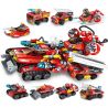 Enlighten 1410 Qman 1410 non  SIÊU XE CỨU HỎA bộ đồ chơi xếp lắp ráp ghép mô hình City THE LENGEND OF CHARIOT Thành Phố 571 khối