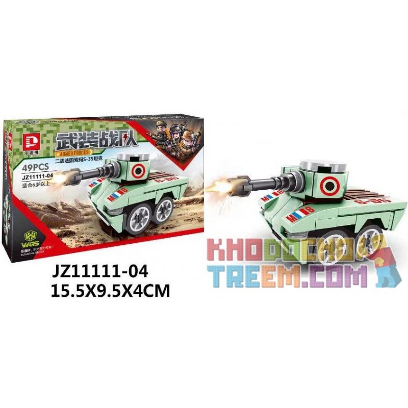 LE DI PIN 11111 Xếp hình kiểu  MILITARY ARMY 6 In 1 World War II Tank 6 Trong 1 Xe Tăng Thế Chiến Thứ 2 604 khối