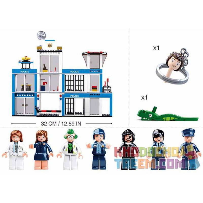 SLUBAN M38-B0660 B0660 0660 M38B0660 38-B0660 non  XẾP HÌNH TRỤ SỞ CẢNH SÁT bộ đồ chơi xếp lắp ráp ghép mô hình Police POLICE POLICE HEADQUARTERS 606 khối