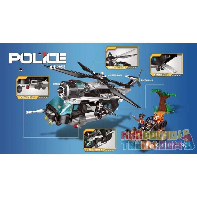 XINGBAO XB-10004 10004 XB10004 non  CUỘC ĐỐI ĐẤU GIỮA CẢNH SÁT VÀ NHỮNG TÊN CƯỚP bộ đồ chơi xếp lắp ráp ghép mô hình Police 600 khối
