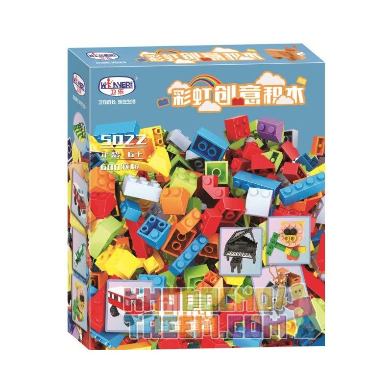 Winner 5022 Xếp hình kiểu Lego CLASSIC Rainbow Creativity Khối Xây Dựng Sáng Tạo 600 khối