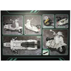 Winner 7067 non  XE MÁY VESPA tỷ lệ 1:6 bộ đồ chơi xếp lắp ráp ghép mô hình  THE PEDAL MOTORCYCLE Kỹ Thuật Công Nghệ Cao Mô Hình Phương Tiện 594 khối